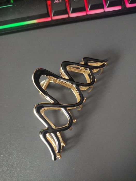 Великий металевий зажим для волосся, новий