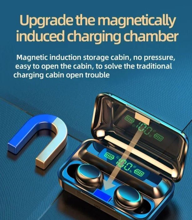 Nowe słuchawki bezprzewodowe TWS T 9-5.m 2 szt.