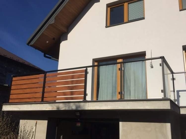 Balustrady panelowe aluminium inox balkony francuskie