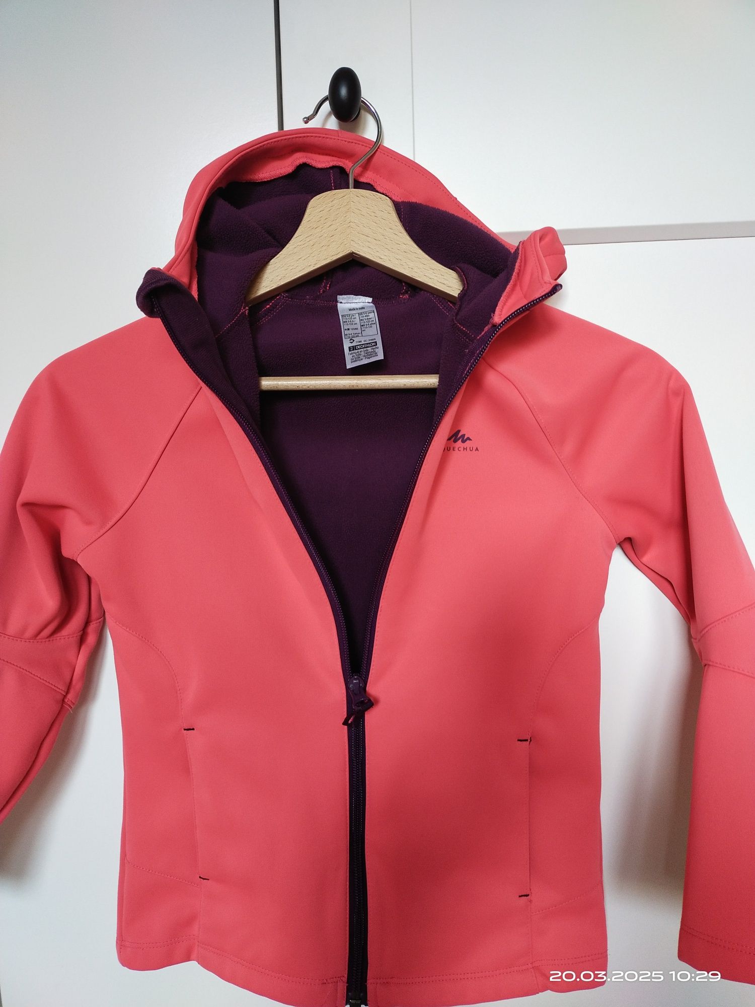 Quenchua Kurtka softshell roz 122 cm