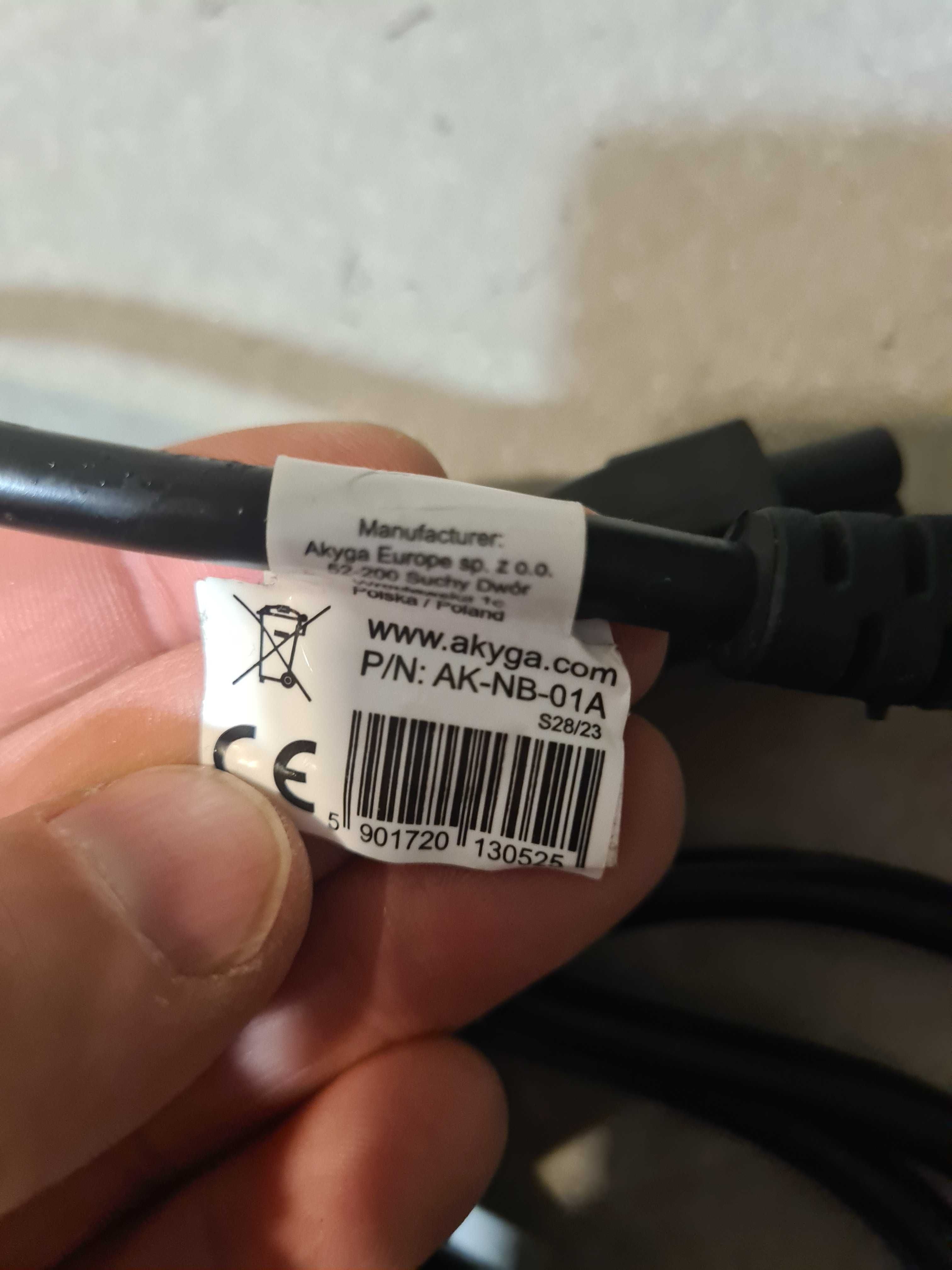 Kabel zasilający sieciowy 1,5m koniczynka Akyga