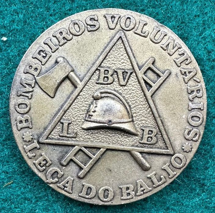 Medalha comemorativa em bronze bombeiros