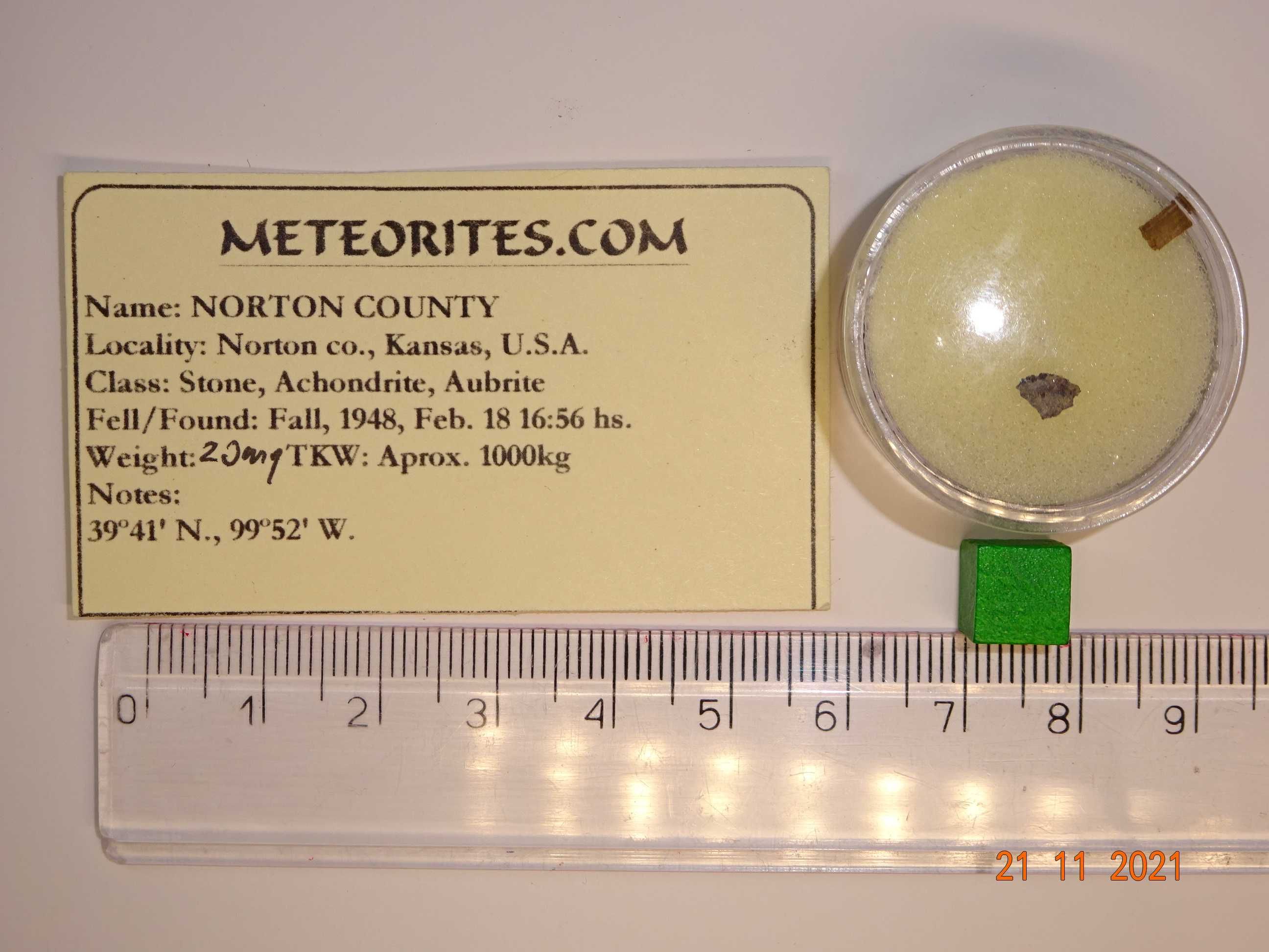 178 meteoryt Norton County  aubryt! 0.02 g