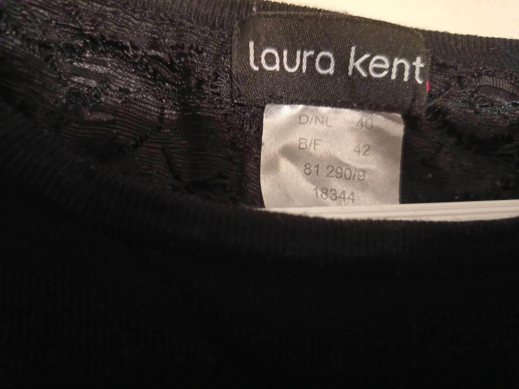 Laura Kent efektowny sweter z zamkiem i koronką na plecach rozm. 40