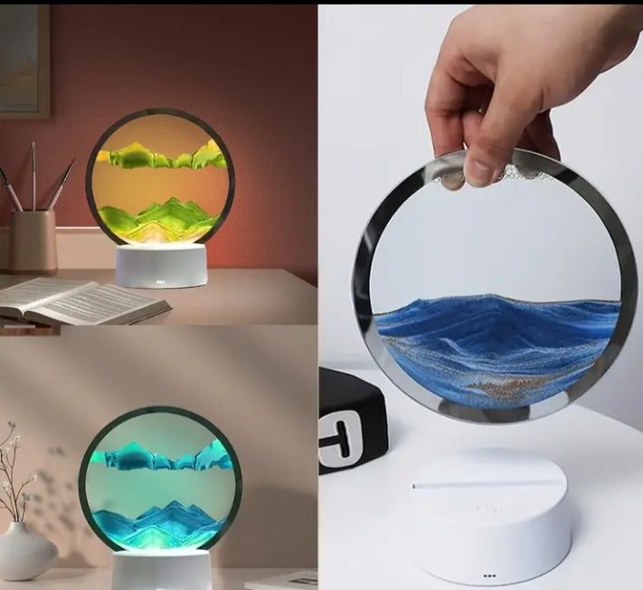 Нічник, пісочний годинник з підсвіткою