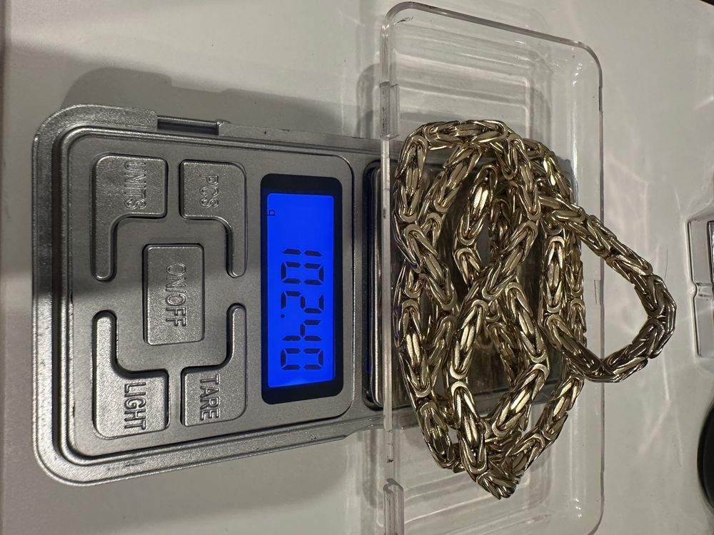 Łańcuszek złoty 585 Królewski