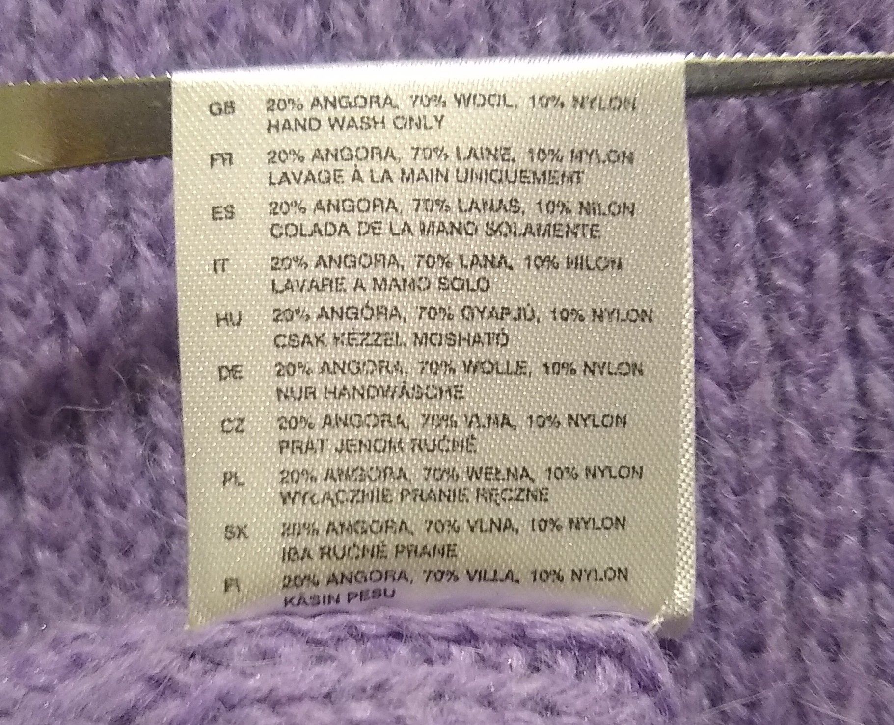 Pia Rossini  Brytyjski szal wełniany z angorą,  20% Angora