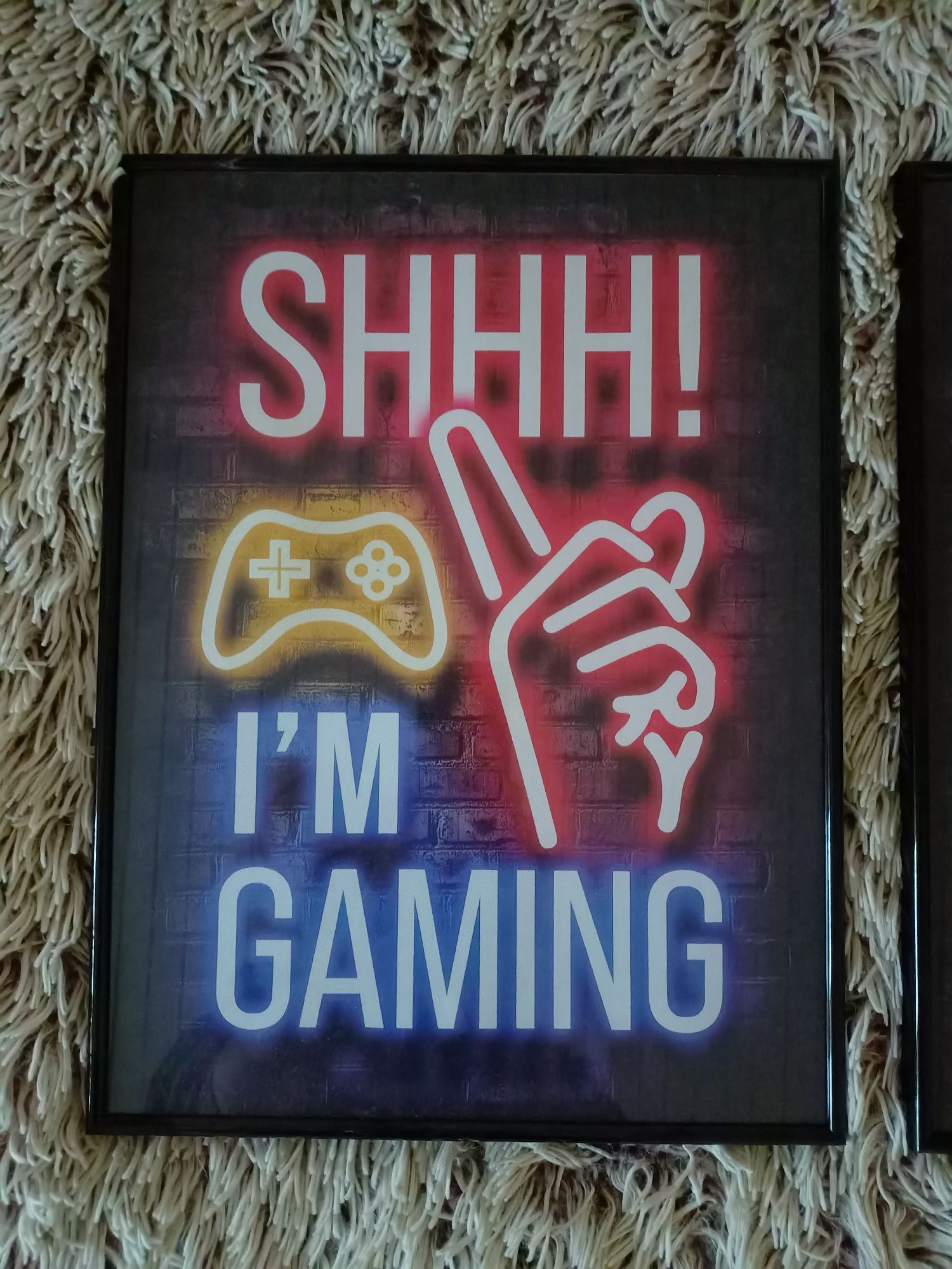 Zestaw Plakatów w Ramie Neon Gamerskie