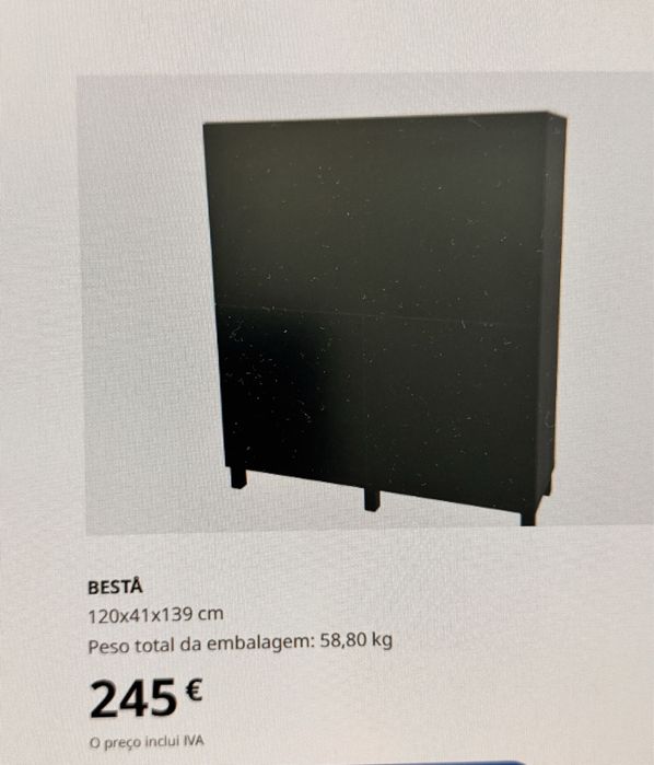 Aparador Ikea Besta Preto