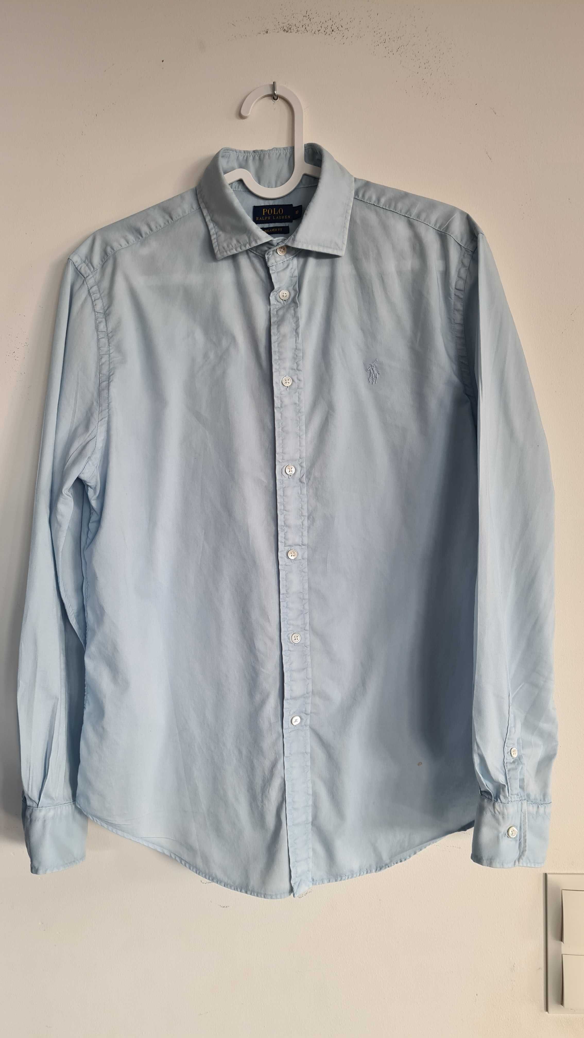 Koszula Polo Ralph Lauren. Old money. Błękitna, Baby blue. M 38.