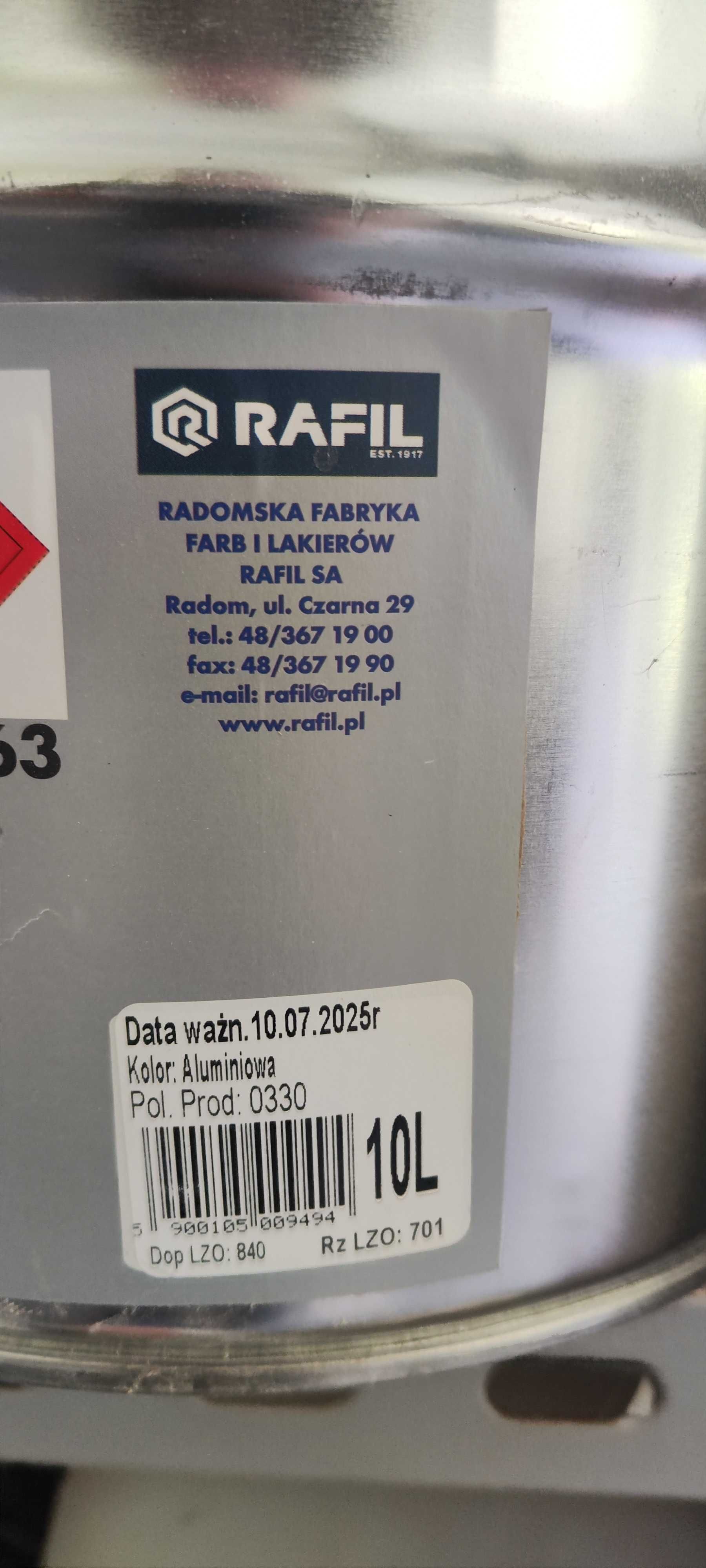 Farba RAFIL Srebrzanka SILUMIN II 10L