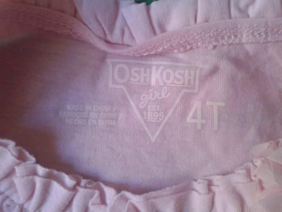 Нарядный розовый реглан топ OshKosh для девочки 3-4 лет
