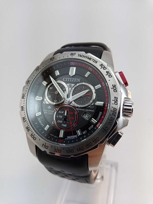 Гоночные часы Citizen BL5570-01E сапфир, солнечная батарея вечник 200м