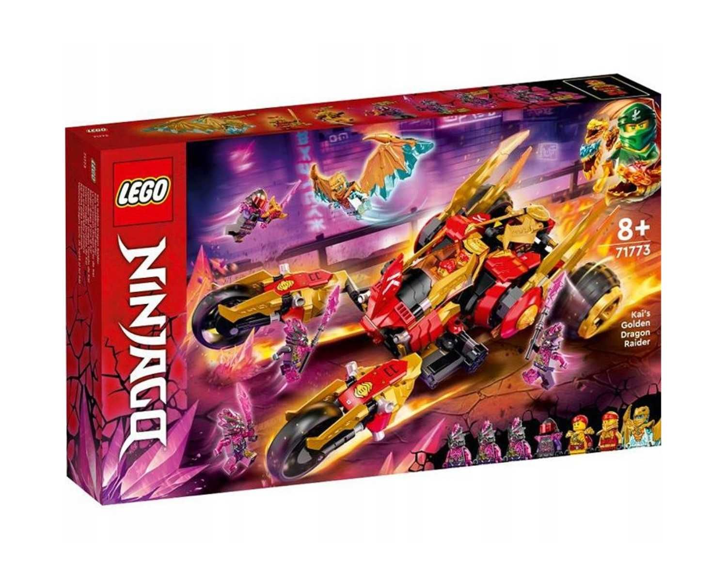 Klocki do układania LEGO Ninjago Złoty smoczy ścigacz 71773