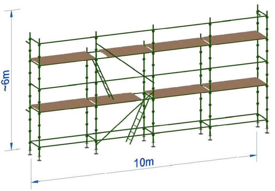 RUSZTOWANIE choinkowe kompletne 60m z podestami i barierką