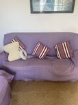 Sofa cama com dois cadeiroes - Urgente