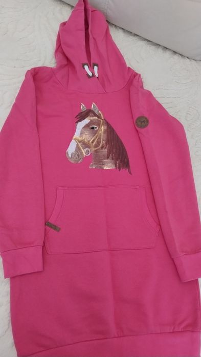 Плаття-туніка рожеве з паєтками, розмір S,  або 164