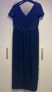 Sukienka długa XL ciemnozielona 42