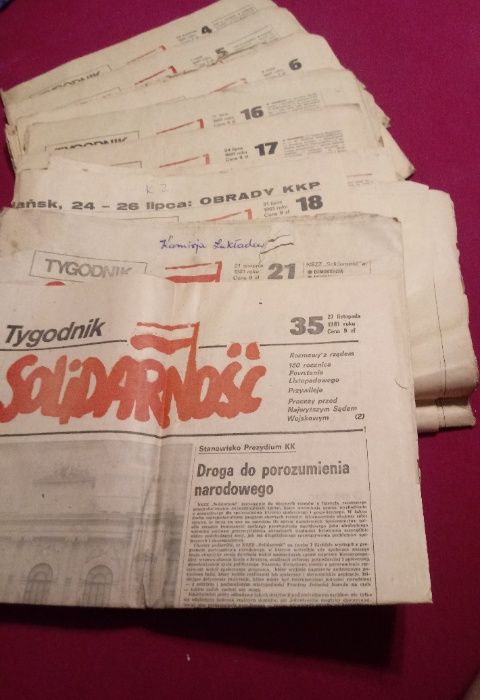 SOLIDARNOŚĆ 1981 8 numerów tygodnik pismo gazeta