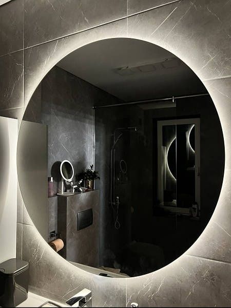 Дзеркало,діаметр 60/70/80/90см Led-підсвітка,безконтактні функції вк