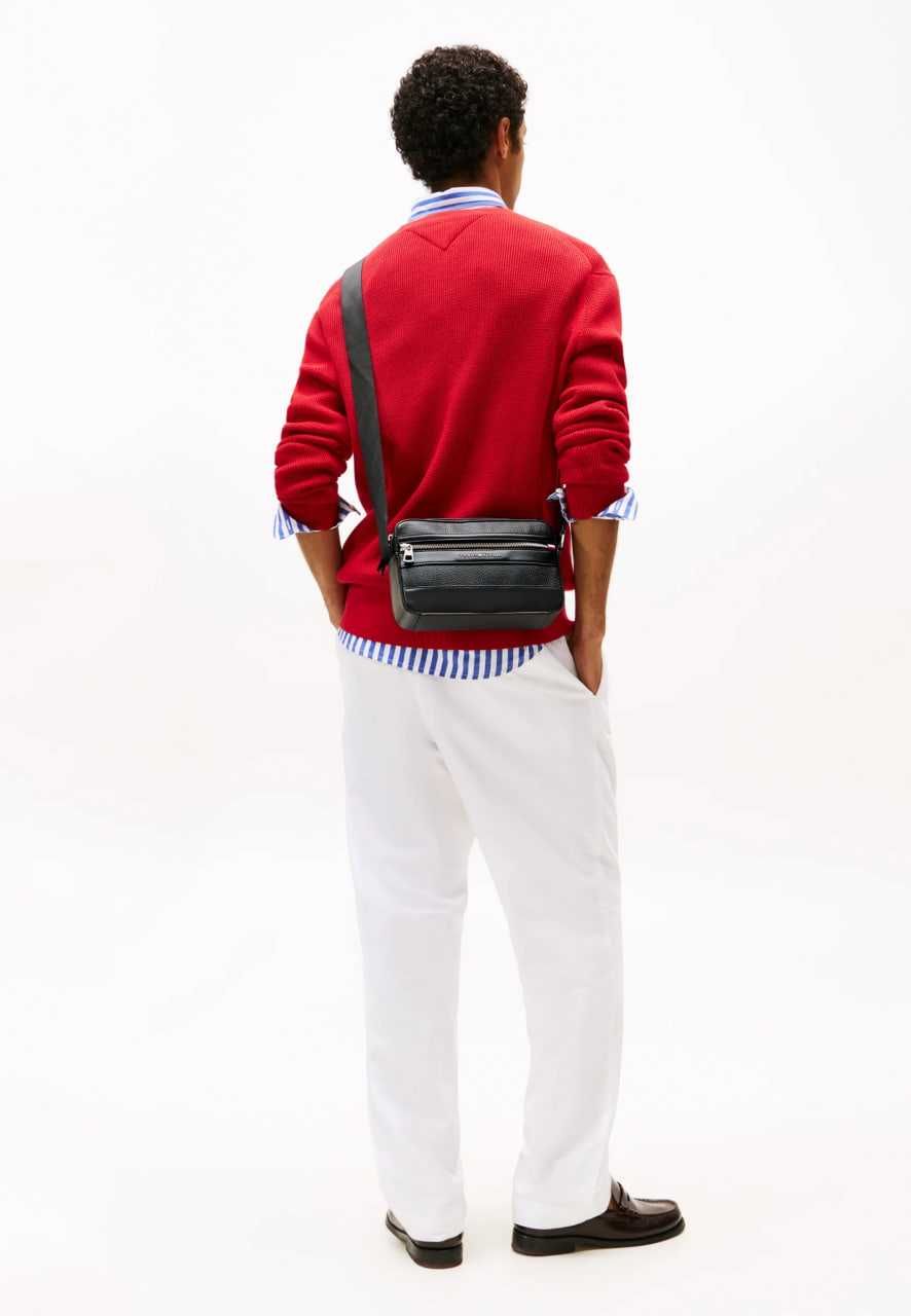 100% ОРИГИНАЛ Tommy Hilfiger zip crossbody мужская черная сумка