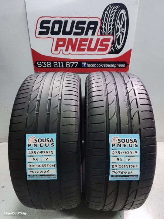 2 pneus semi novos 235-40r19 bridgestone - oferta dos portes