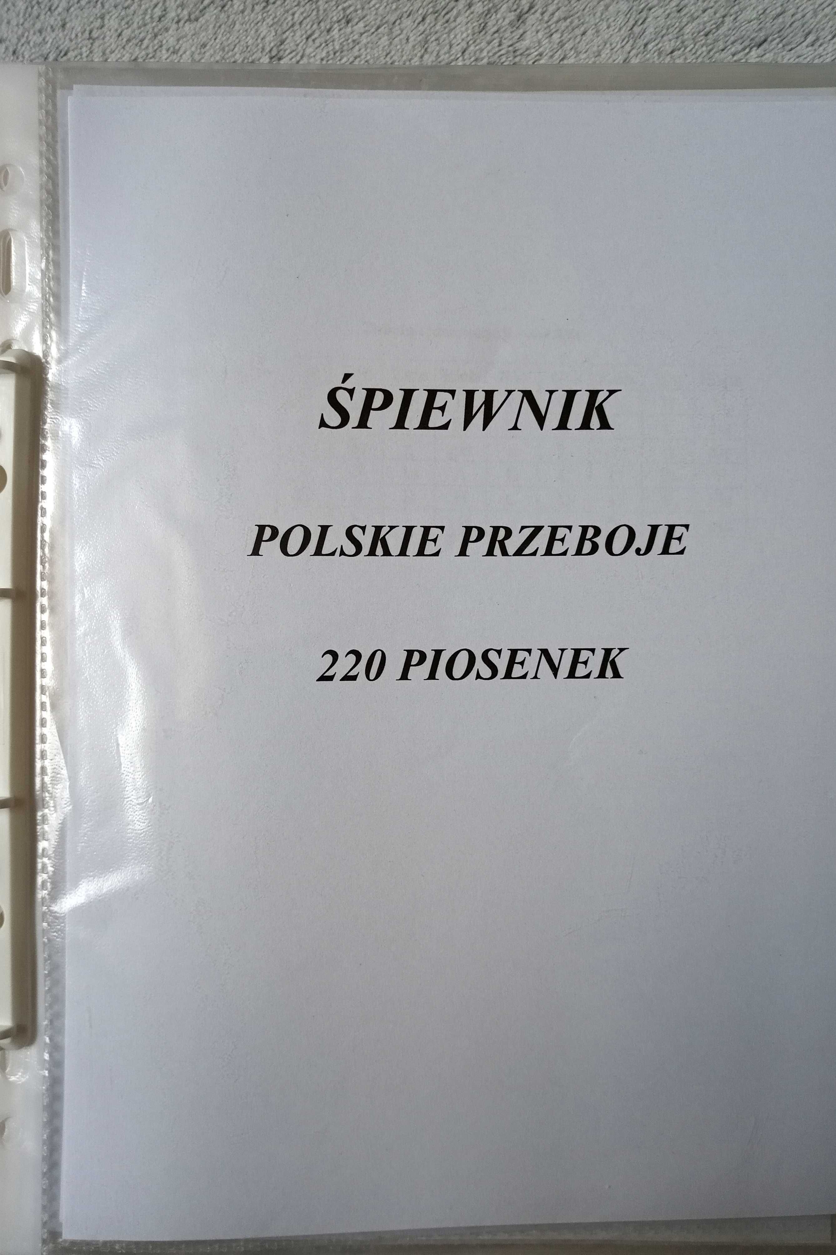 Śpiewnik z akordami, polskie piosenki, przeboje, 220 utworów - A5