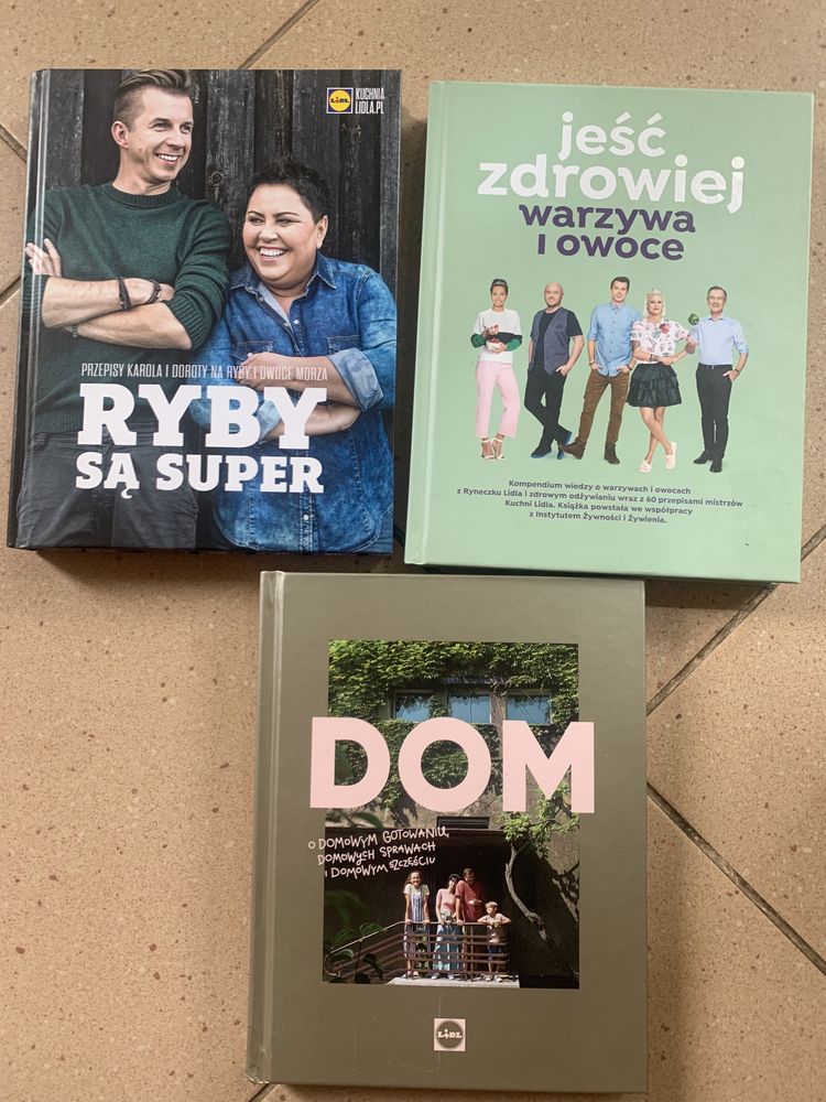 Kuchnia lidla książki kucharskie ryby, warzywa i owoce, dom