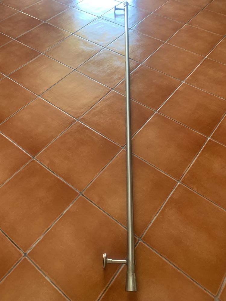 Varao inox para cortinas 2,20 metros