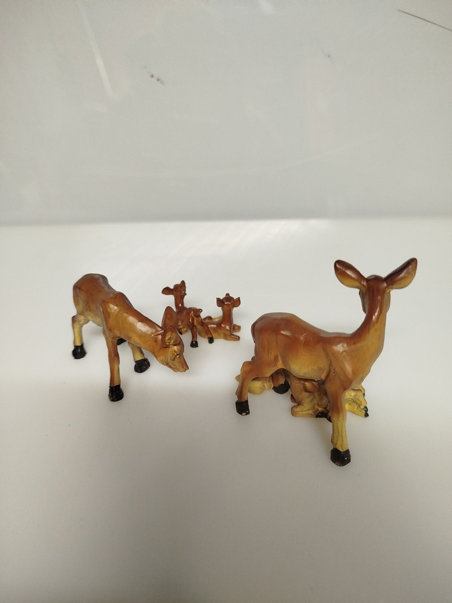 Sarenki, rodzina saren figurki do szopki bożonarodzeniowej 7cm żywica