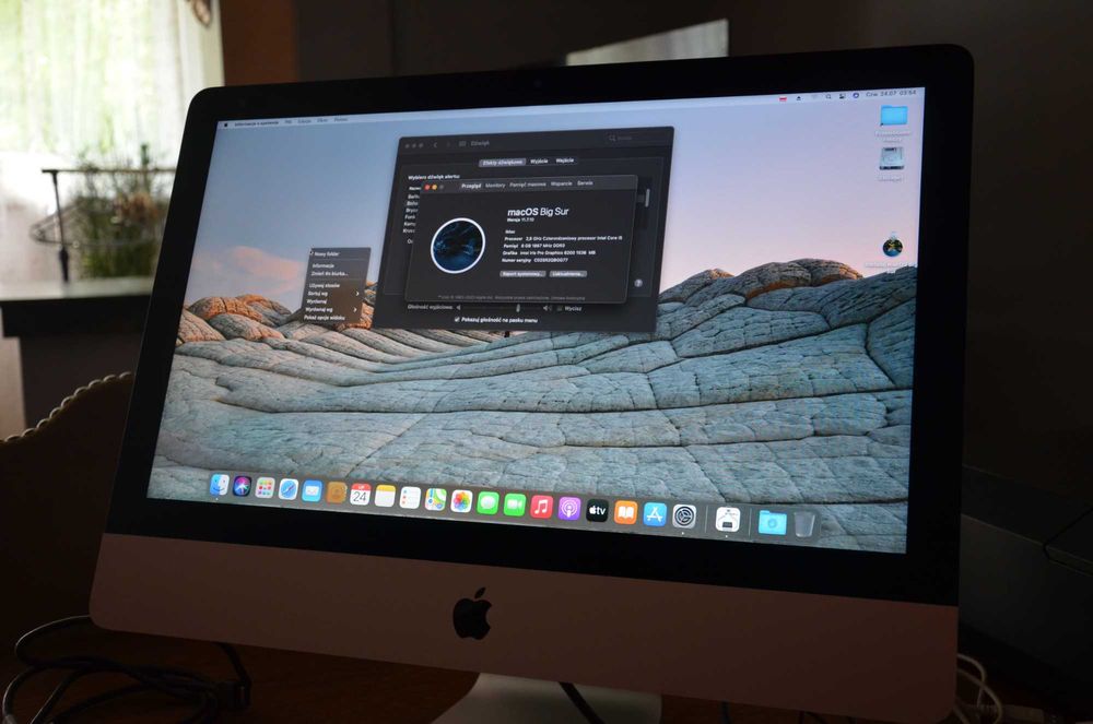 Apple Imac  21.5 cala koniec 2015, quad core2.8 Ghz Intel core I5