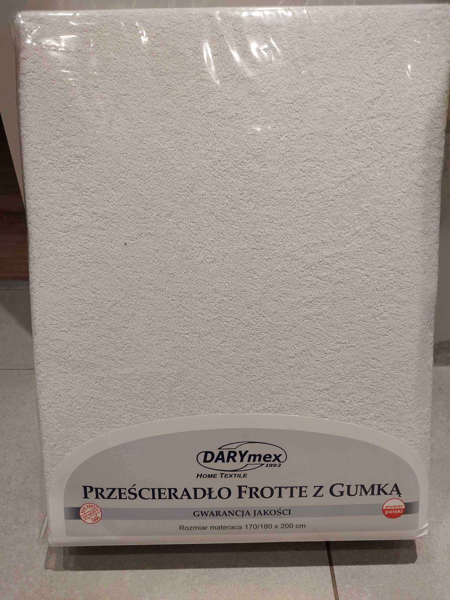 Nowe prześcieradło frotte z gumką DARYmex 180x200