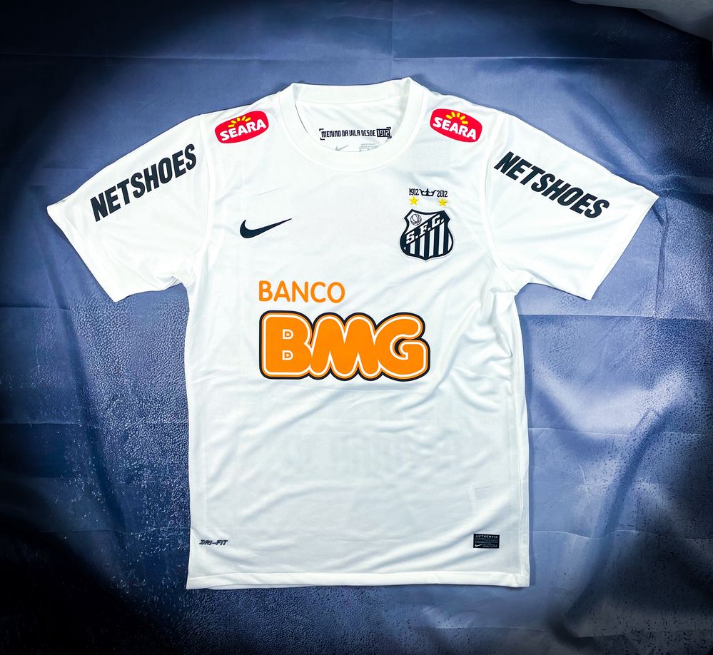 Nowa Biała T-shirt Piłkarska Jersey Neymar Santos «Nike» Y2K / S