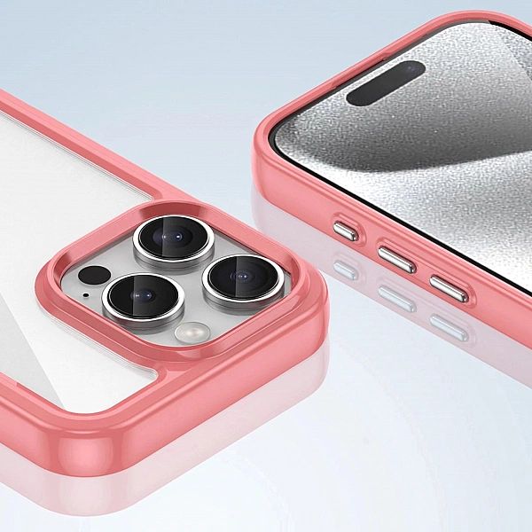 Etui Outer Space Case z żelową ramką do iPhone 16 Pro - czerwone