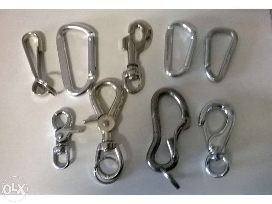 Mosquetões para várias utilidades