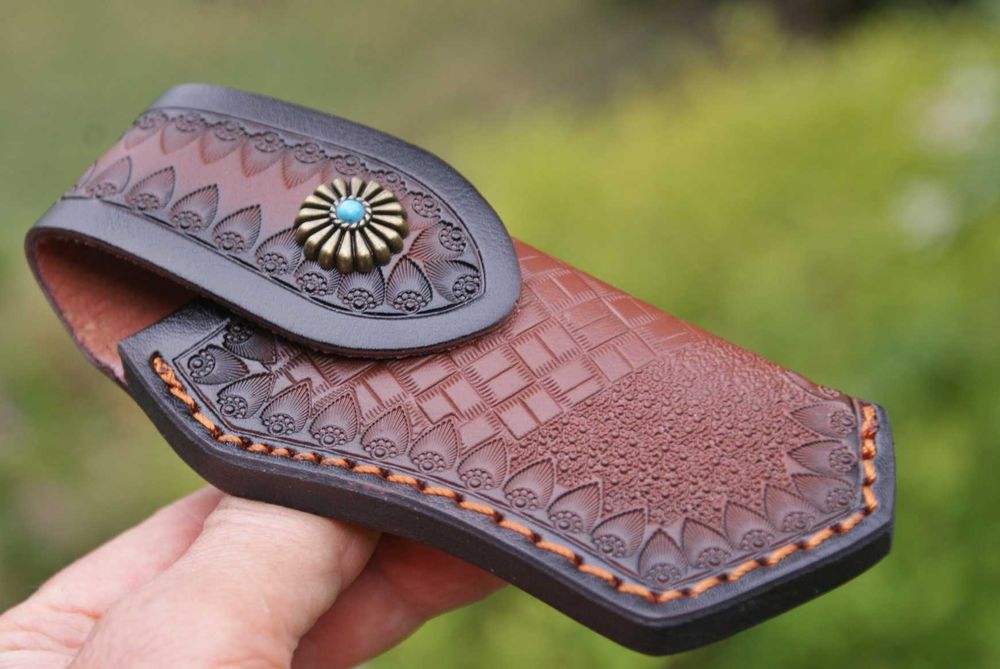 Nóż folder, damast, stal damasceńska stal VG 10, palisander model 2