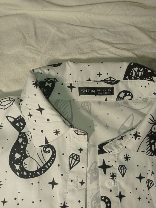 рубашка з котиками shein