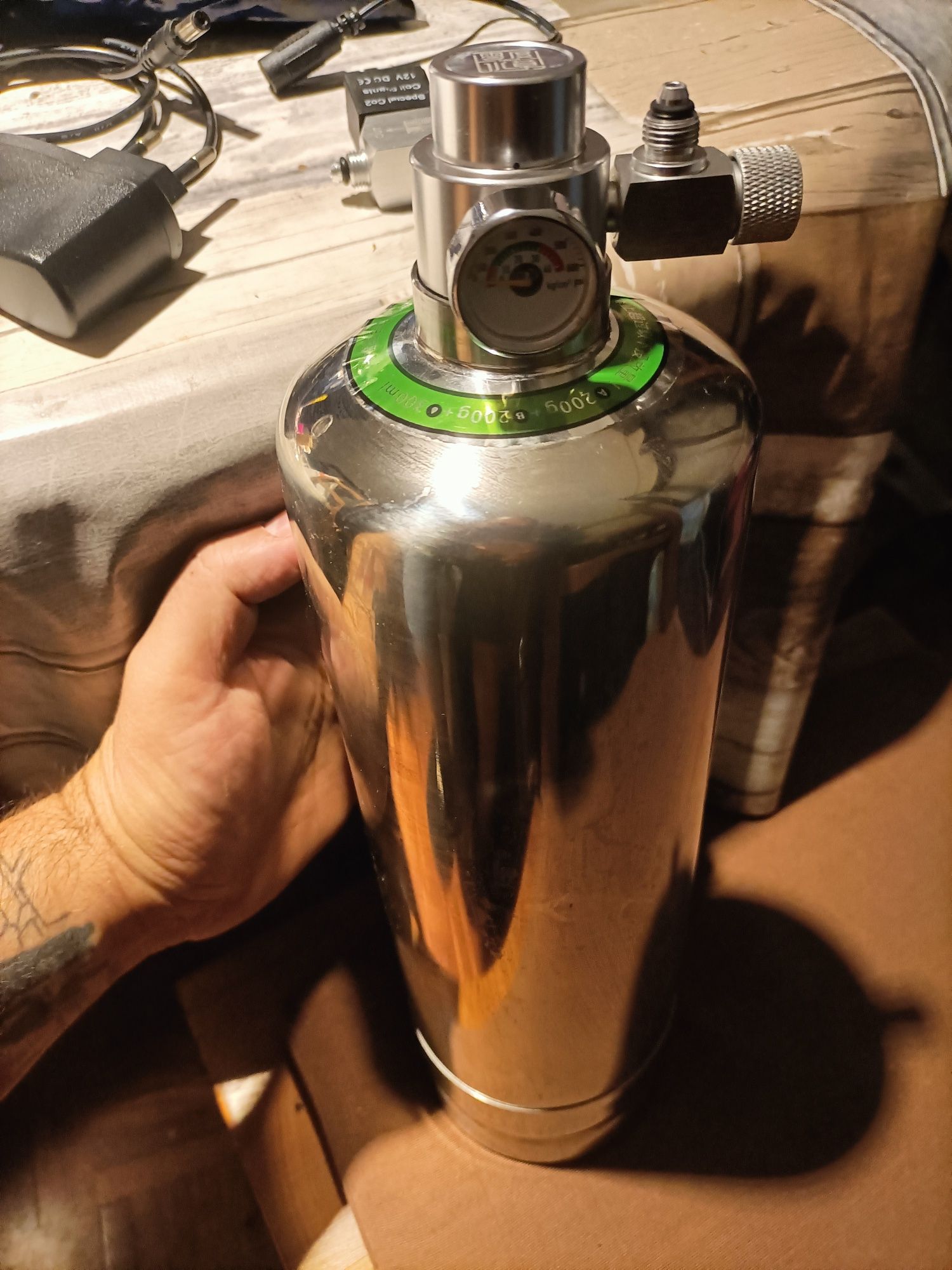 Reator/ botija de co2