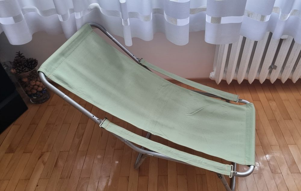 Leżak rozkładany plażowy PRL