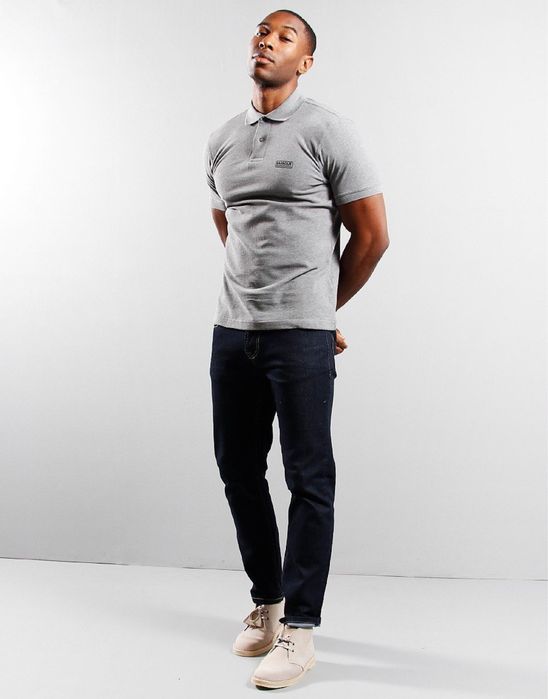 Barbour international поло сірого кольору