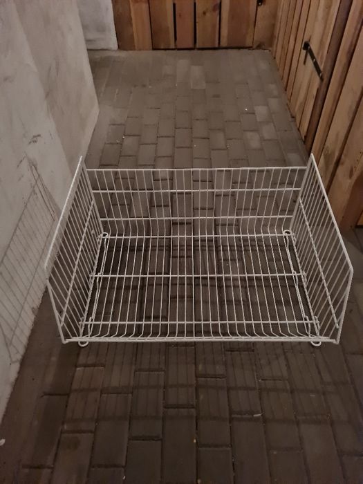 Kosze metalowe sklepowe białe 80x60x42