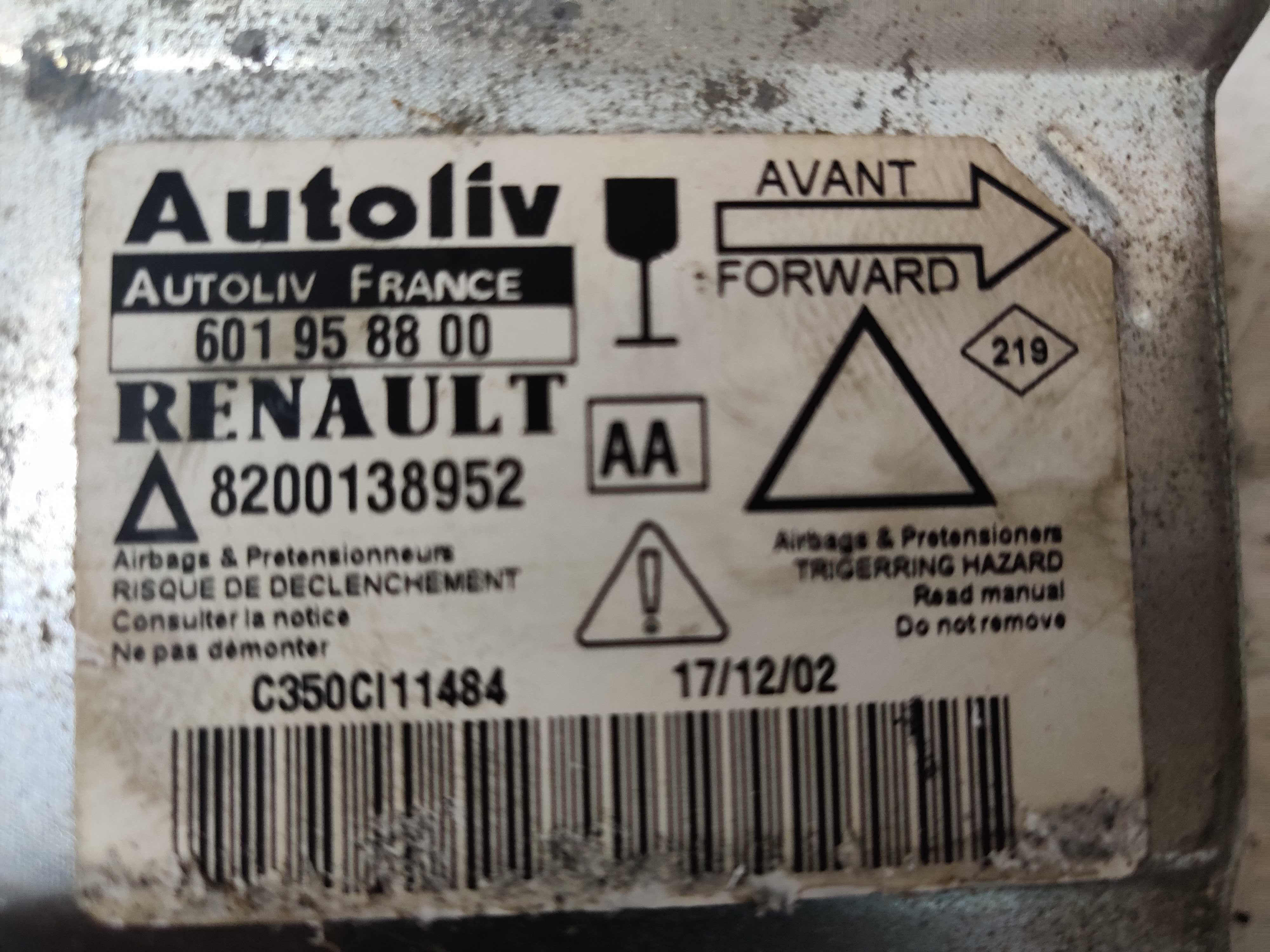 Renault Laguna II Sensor Moduł Airbag Poduszek