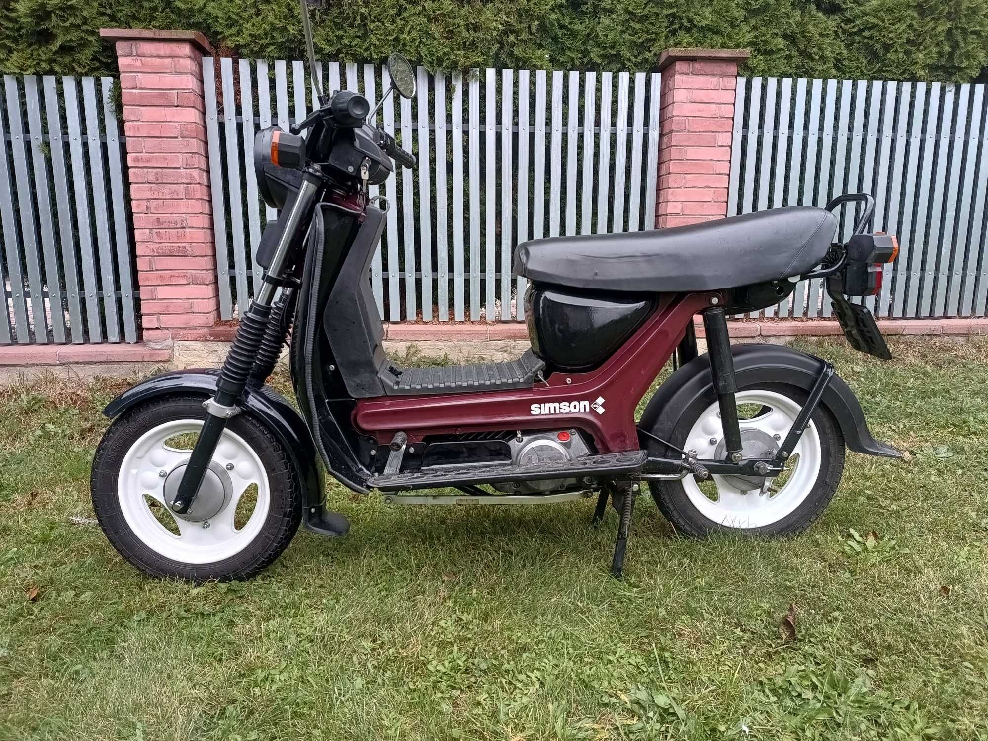 Simson SR50 Skuter Zarejestrowany biała tablica OC
