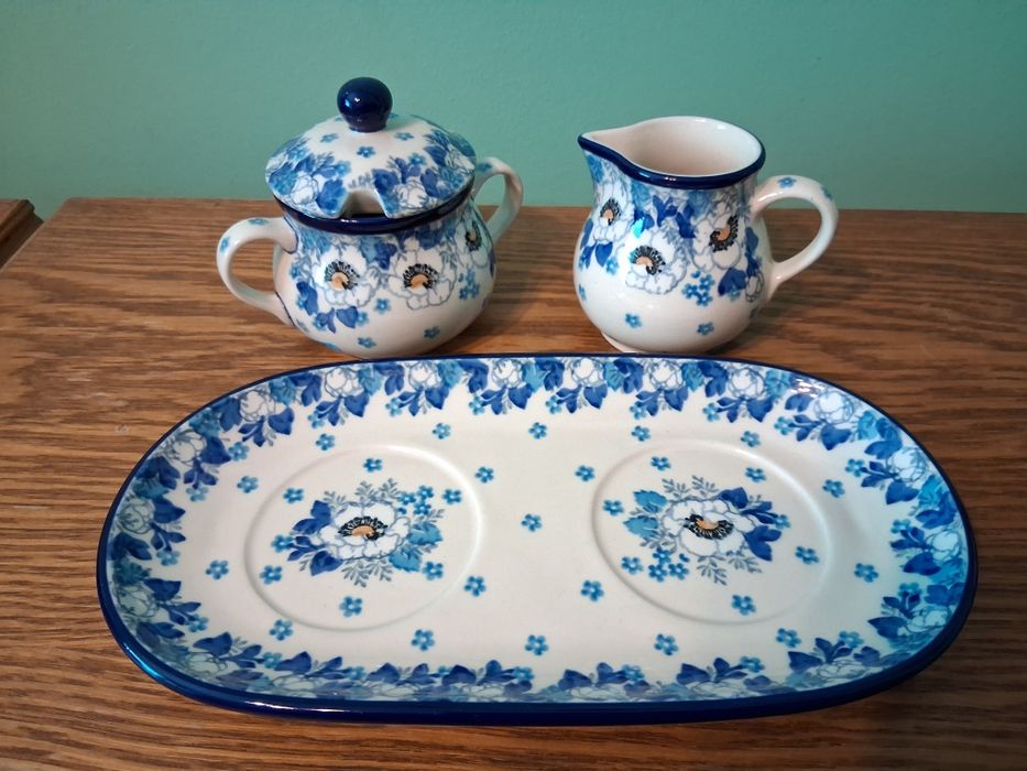 Cukiernica 200ml + mlecznik 150ml GAT1 Ceramika Art. Boleslawiec