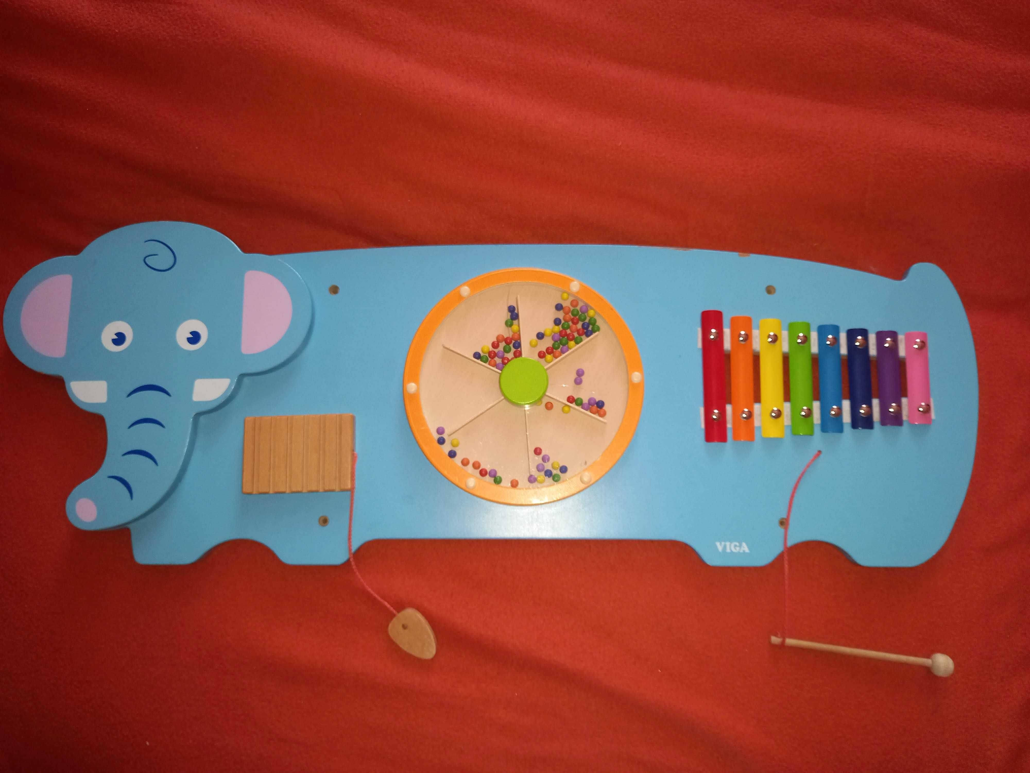 Panel ścienny - tablica muzyczna i sensoryczna słonik