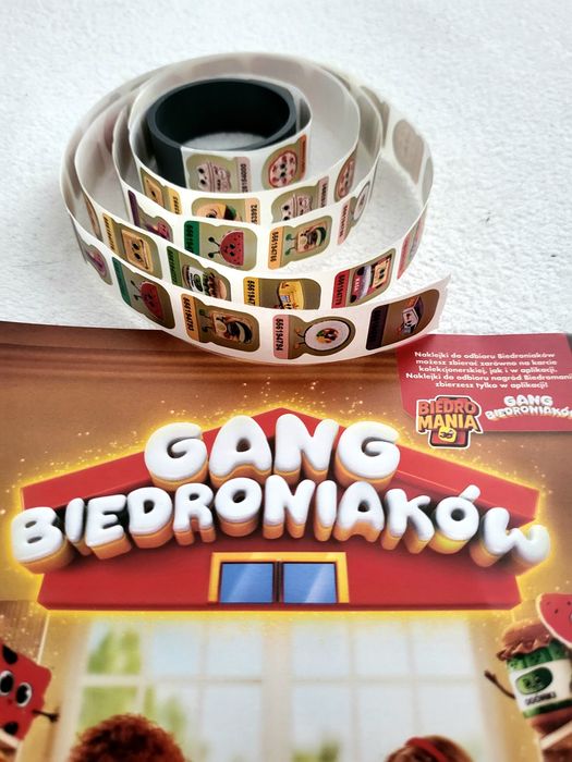 52 naklejki gang biedroniaków biedronka naklejki maskotka