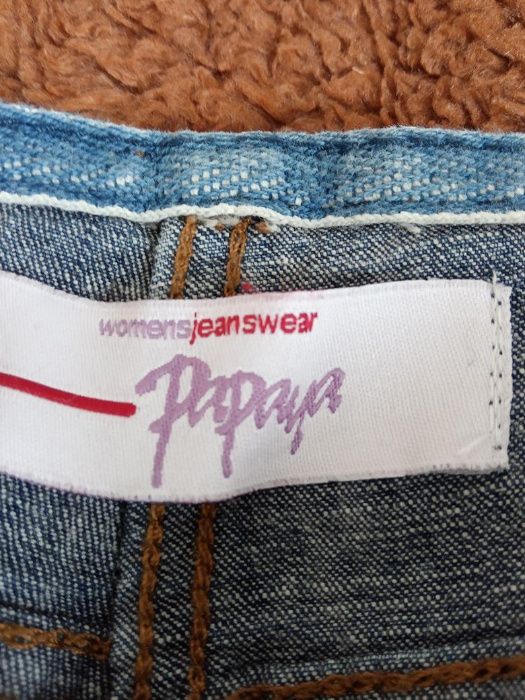 Paczka ubrań - jeansowe spodnie długość 3/4 + spódnica, rozmiar 40-44
