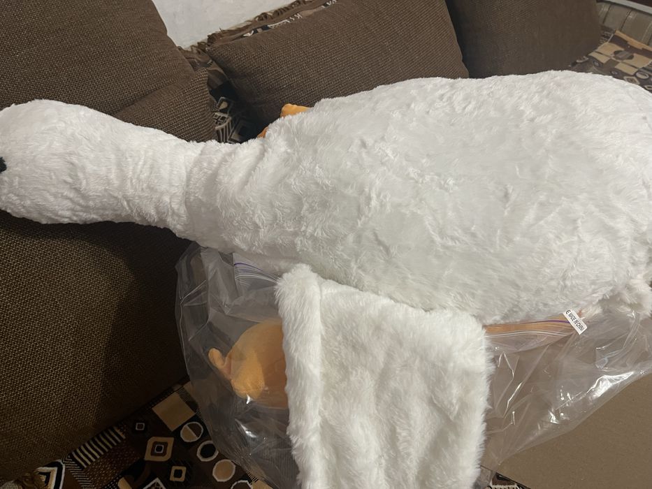 Мʼяка подушка-обіймашка Гусь 150 см