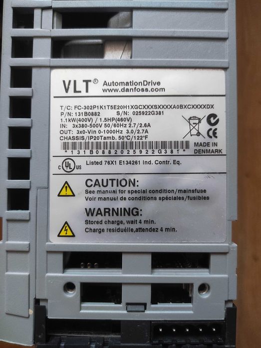 Частотні перетворювачі Danfoss FC-302 0.37-4.0 кВт (час роботи 30 год)