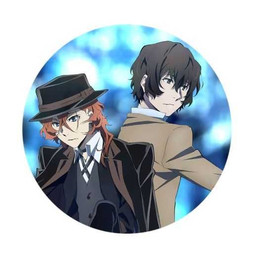 Przypinka Bungou Stray Dogs Chuuya i Dazai 58mm